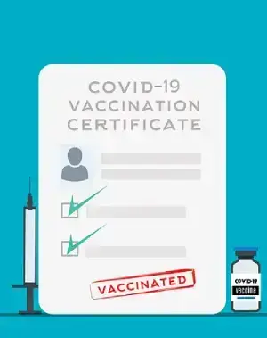 pic shows a covid19 vaccine certificate 