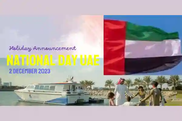 NATIONAL DAY OF UNITED ARAB EMIRATES IS WRITTEN IN THE PIC